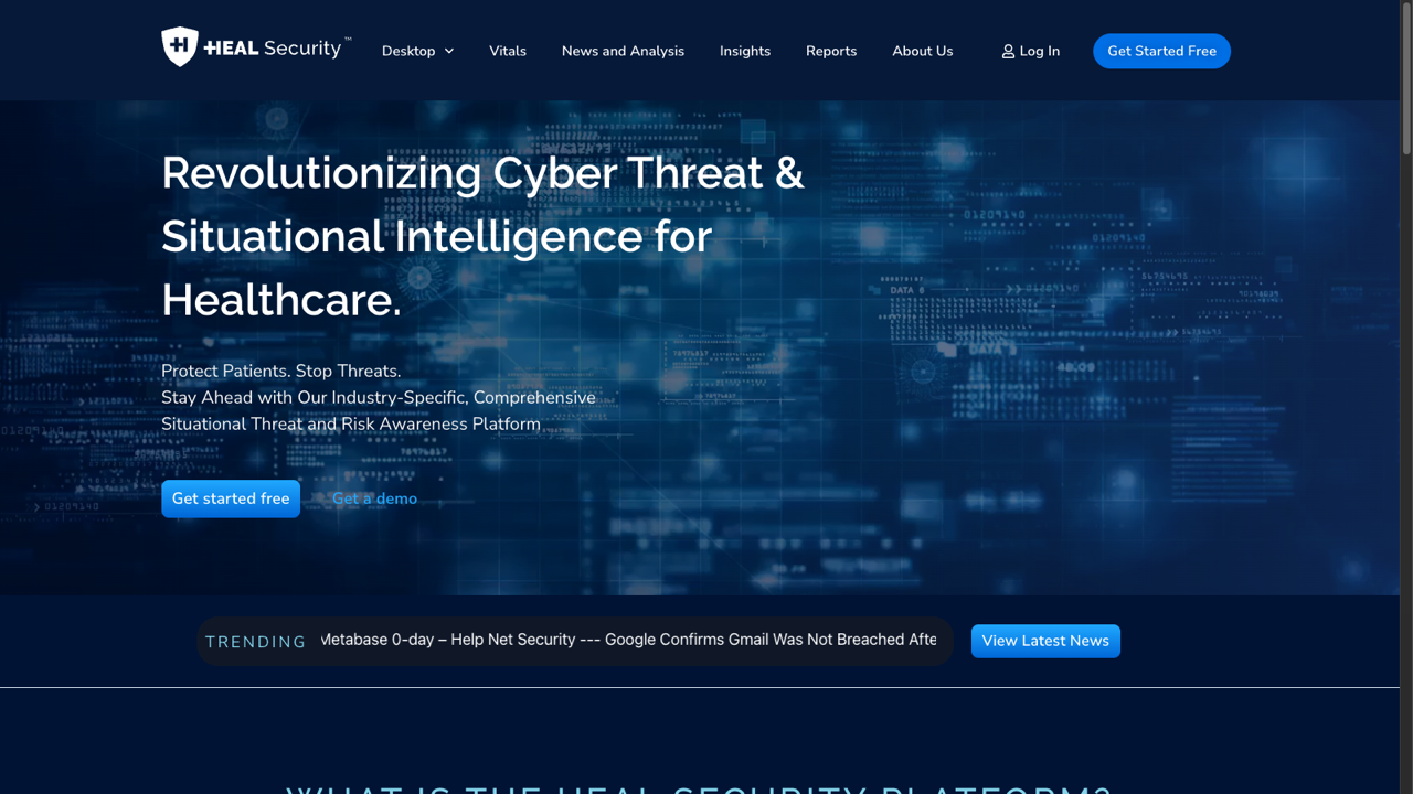 HEAL Security — Cyber Threat Intelligence for the Healthcare Sector